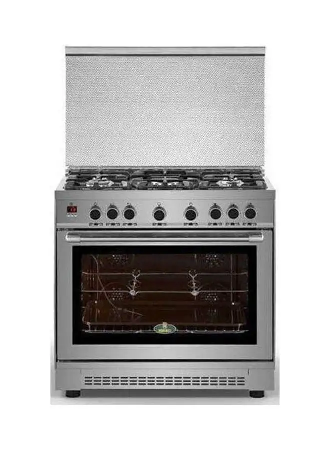 Kiriazi Gas Cooker 5 Burners Premiere Smart Natural Gas - Stainless Steel 90FC9 Silver