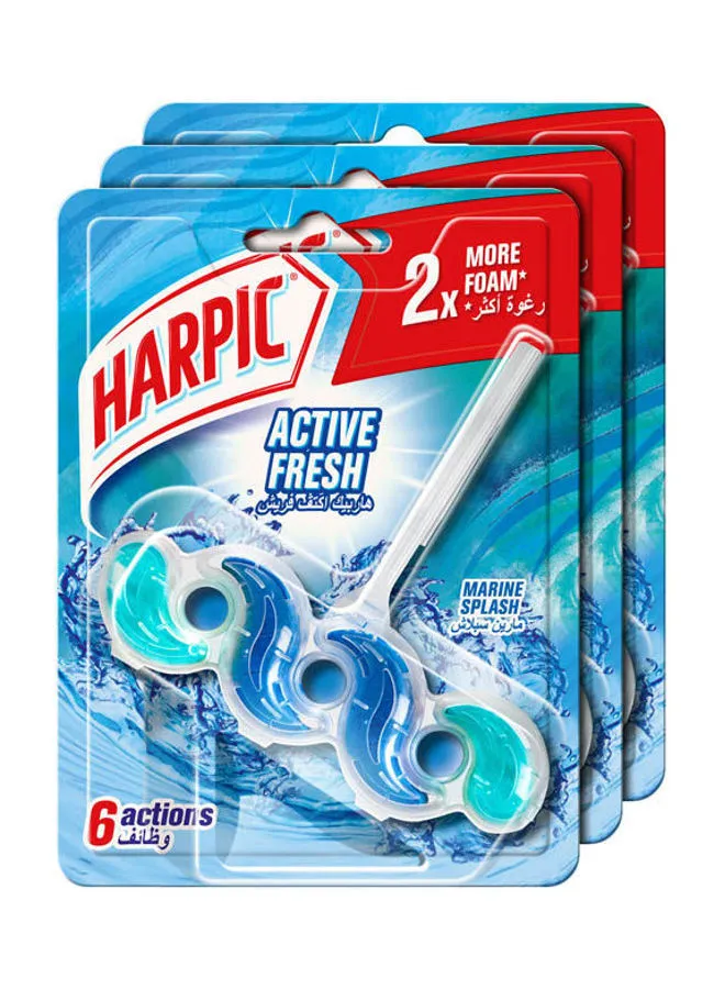 Harpic Bathroom Cleaners Waves Marine Splash  Pack of 3 Multicolour 35grams