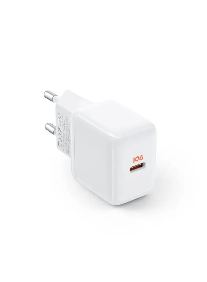 شاحن جداري Jsaux 20W PD MINI CHARGER (EU) أبيض