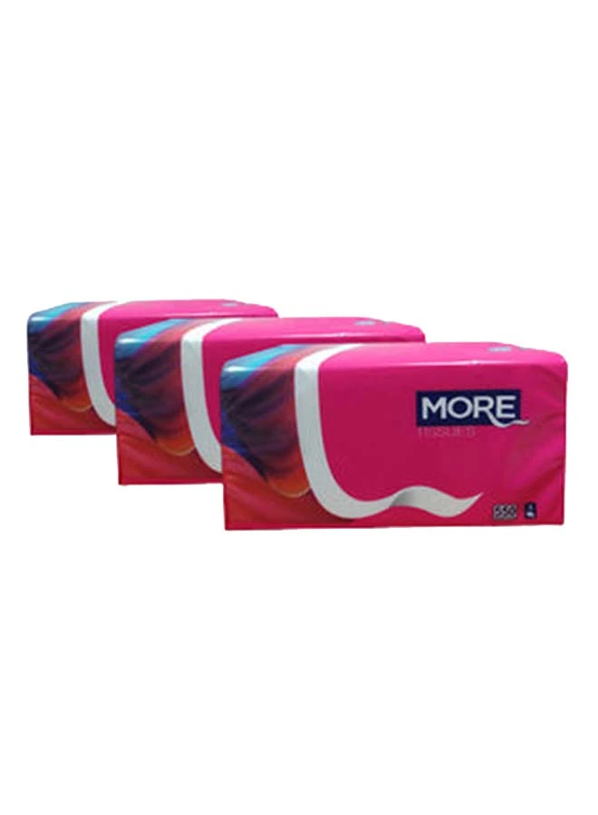 More Facial Tissues 550 Pulls - Pack of 3