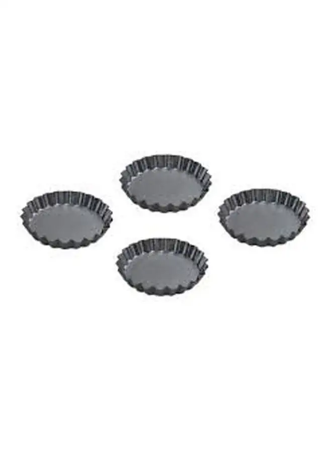 Guardini Elegance Set Of 4 Pie Tins Silver 12cm