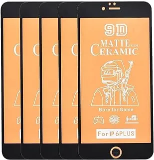 9D Tempeard Ceramic Screen Protector Set Of 5 Pieces For Apple iPhone 6 Plus - Black