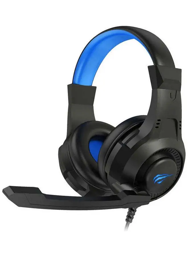 havit HAVIT H2031D 40MM Led Light Black & Blue Gaming Headset , 3.5MM+USB Outputs Jacks