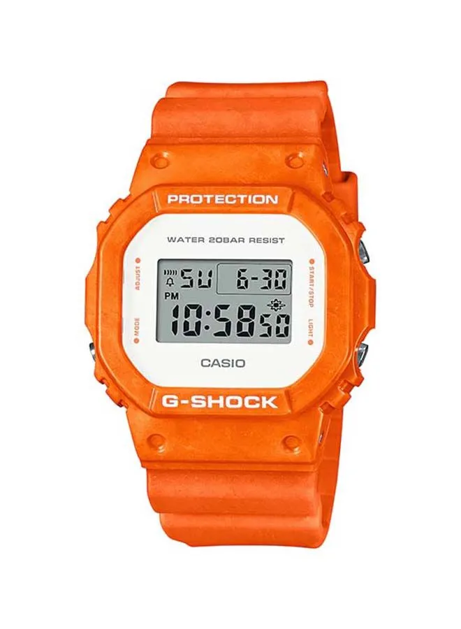 CASIO Digital Rectangular Wrist Watch DW-5600WS-4DR - 48 mm - Orange