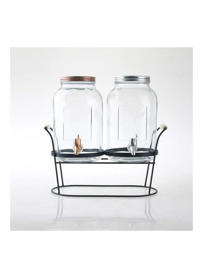 Neoflam Set Of 2 Juice Dispenser With Stand 1GL Clear 3.8Liters