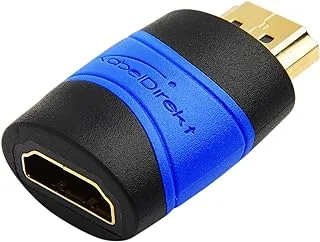 KabelDirekt 680 HDMI Adapter (Female to Male, compatible with 2.0a/b, 2.0, 1.4a, 4K, 1080p, 3D, ARC, HDCP, Highspeed Ethernet) TOP Series black