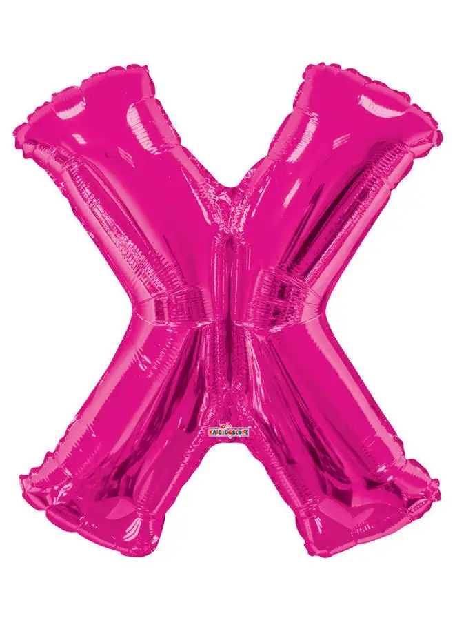 Kaleidoscope Letter X Magenta Shaped Balloon