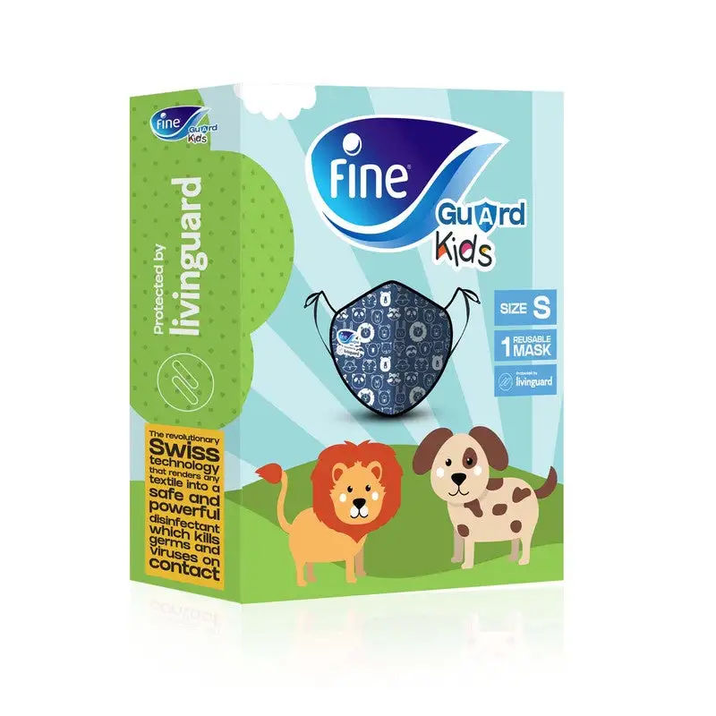 Fine Guard Face Mask Comfort Kids Blue Small Limited Edition - 1 Piece Multicolour