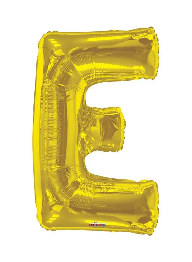 Kaleidoscope Letter E Gold Shaped Balloon 34inch