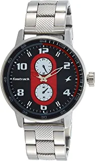 Fastrack Watch for Men, Quartz Movement, Analog Display, Silver Brass Strap-NK3159SM01 / NK3159SM01