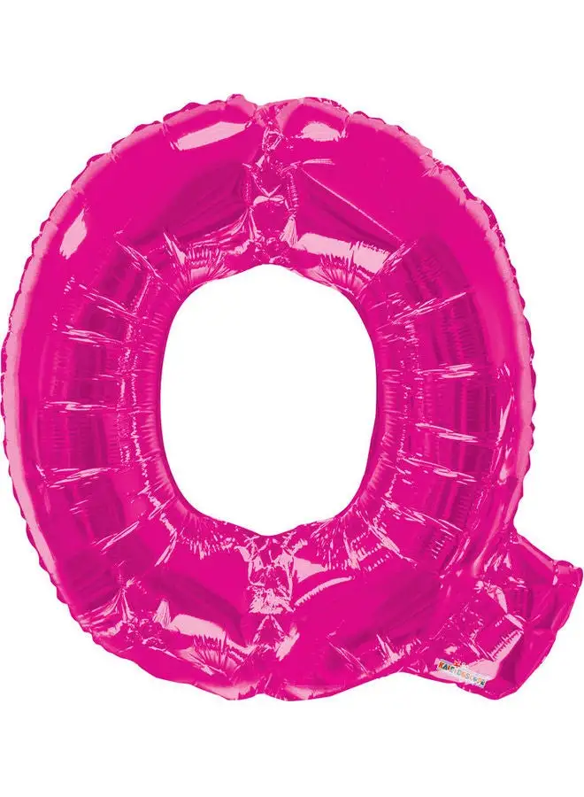 Kaleidoscope Letter Q Magenta Shaped Balloon