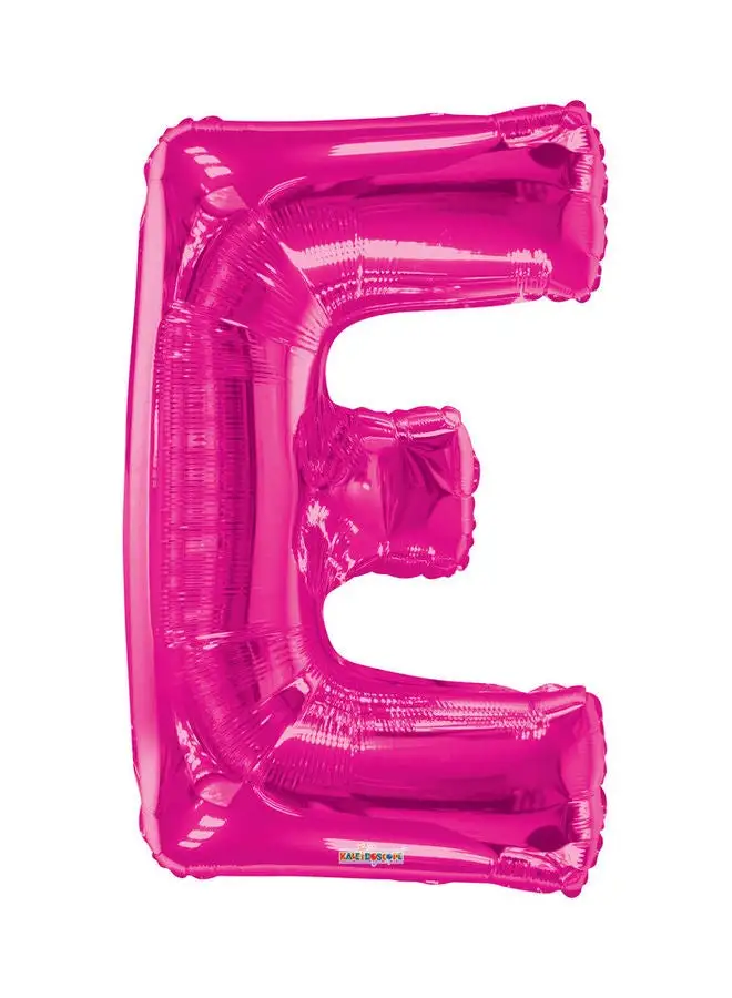 Kaleidoscope Letter E Magenta Shaped Balloon 34inch