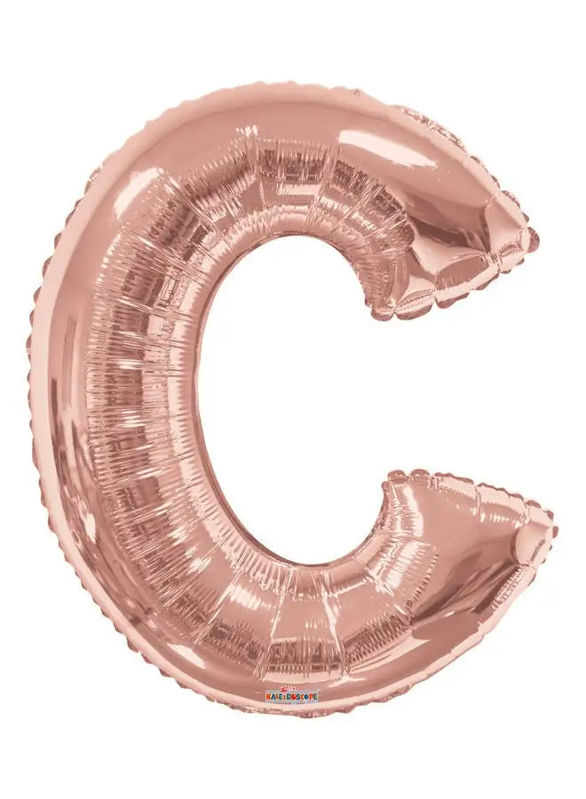 Kaleidoscope Letter C Rose Gold Shaped Balloon