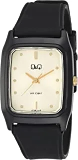 Q&Q Watch for Men, Quartz Movement, Analog Display, Black Resin Strap-VP48J016Y