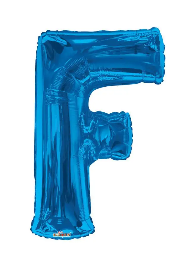 Kaleidoscope Letter F Royal Blue Shaped Balloon