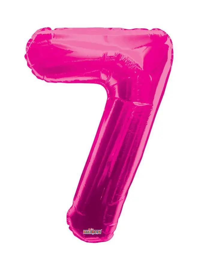 Kaleidoscope Number 7 Pink Shaped Balloon