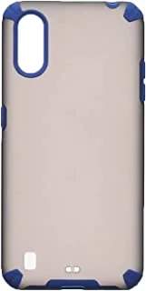 Generic Back cover modern slim hard case with silicone camera and phone protection edges for samsung galaxy a01 - blue