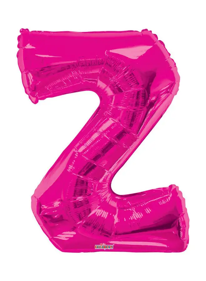 Kaleidoscope Letter Z Magenta Shaped Balloon