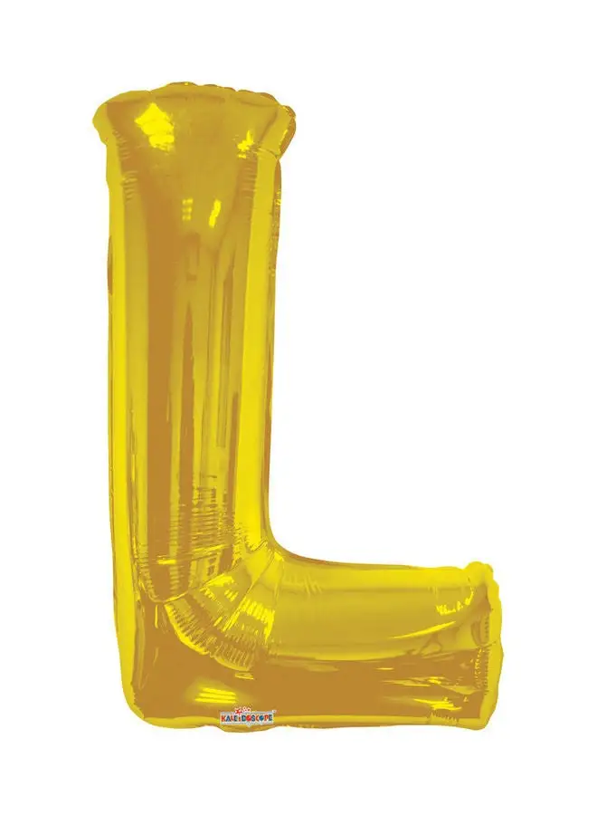 Kaleidoscope Letter L Gold Shaped Balloon 34inch