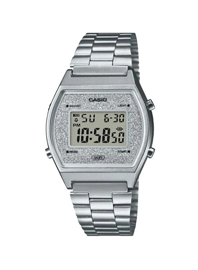 CASIO Women's Stainless Steel Digital Wrist Watch B640WDG-7DF - 33 mm - Silver