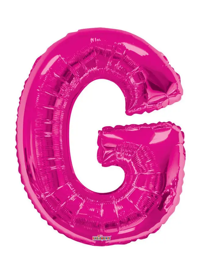 Kaleidoscope Letter G Magenta Shaped Balloon 34inch