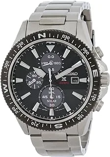 Seiko Prospex Watch for Men, Quartz Movement, Analog Display, Silver Stainless Steel Strap-SSC705P1