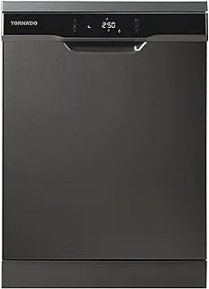 TORNADO Dishwasher 15 Person, 60 cm, Digital, 8 Programs, Dark Inox TDV-FN158CDX