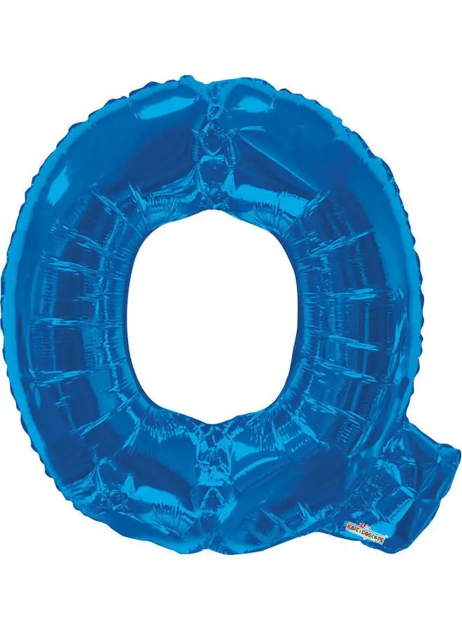 Kaleidoscope Letter Q Royal Blue Shaped Balloon 34inch