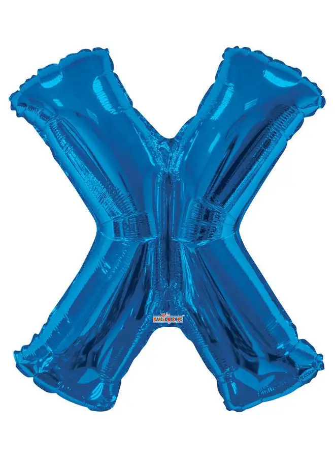 Kaleidoscope Letter X Royal Blue Shaped Balloon