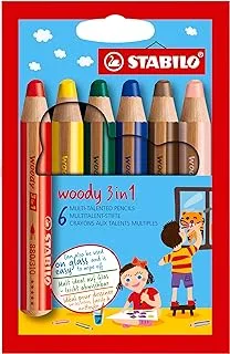 Stabilo woody 3 in 1 coloured pencil wallet - 6