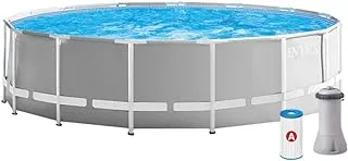 Intex 26726np round detachable swimming pool with filter, 457 x 122 cm-26726