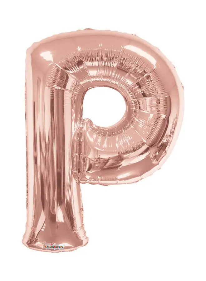 Kaleidoscope Letter P Rose Gold Shaped Balloon 34inch