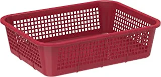 Cosmoplast IFHHKI291DR Plastic Large Fruit Tray, Storage Basket - Dark Red