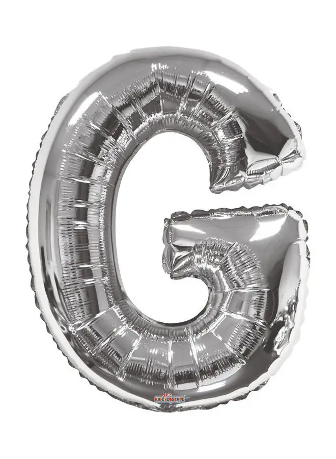 Kaleidoscope Letter G Silver Shaped Balloon