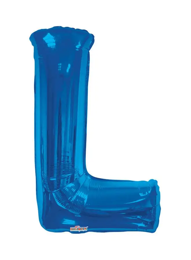 Kaleidoscope Letter L Royal Blue Shaped Balloon