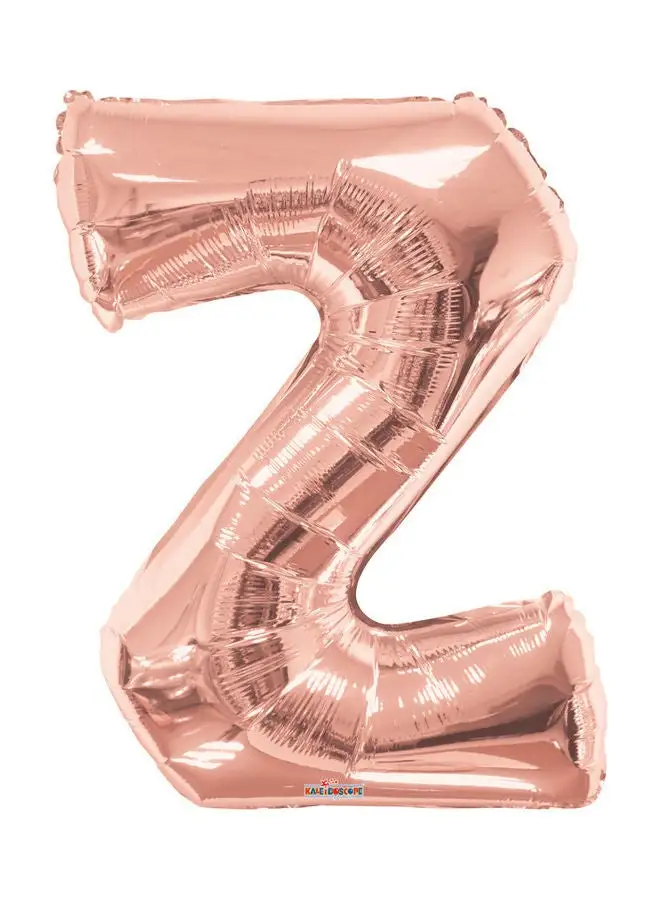 Kaleidoscope Letter Z Rose Gold Shaped Balloon 34inch