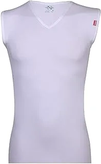 Cottonil V-Neck Solid Slim-Fit Sleeveless Under Shirt for Men