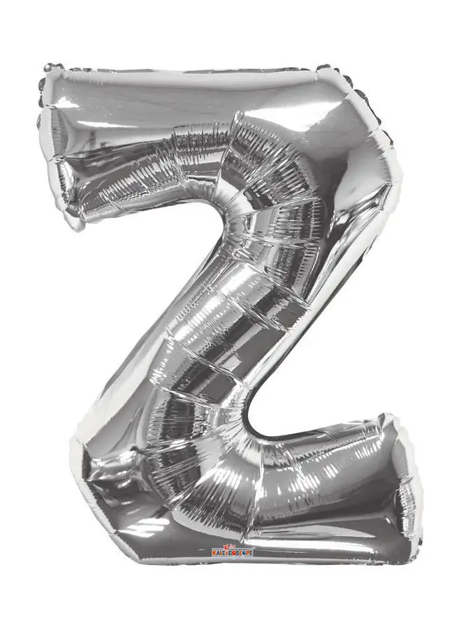 Kaleidoscope Letter Z Silver Shaped Balloon