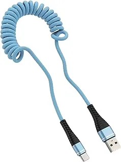 Havit h683 cable - usb-a to type-c 2a high quality stretching length,1.2m blue.