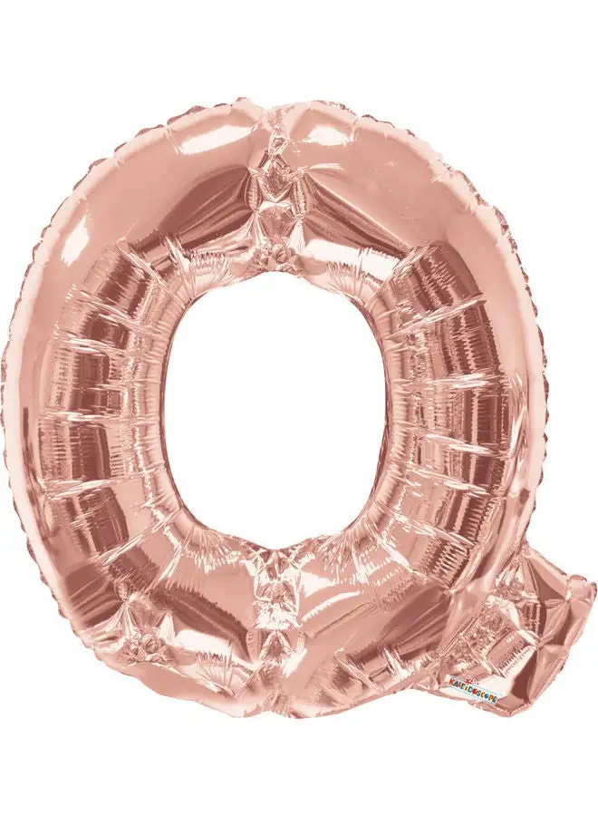 Kaleidoscope Letter Q Rose Gold Shaped Balloon