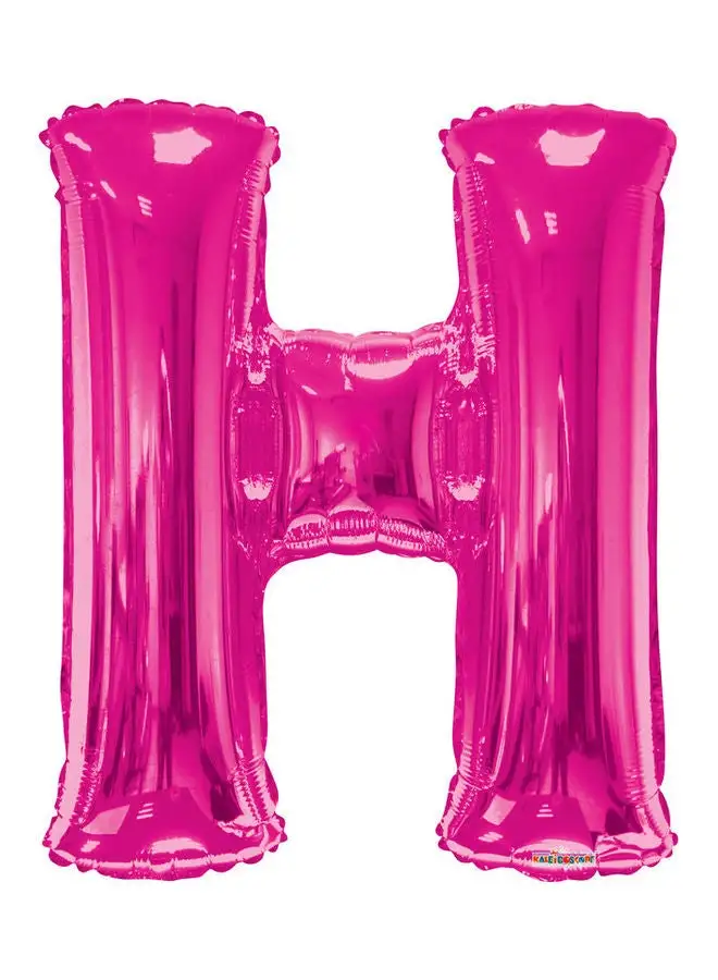 Kaleidoscope Letter H Magenta Shaped Balloon