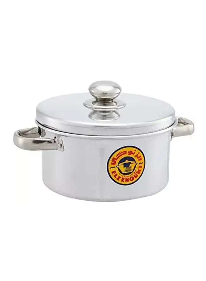 El Zenouki Aluminum Cooking Pot Silver 26cm