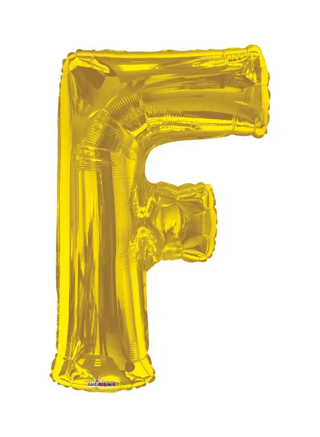 Kaleidoscope Letter F Gold Shaped Balloon