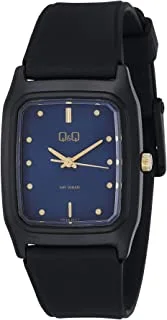 Q&Q Watch for Men, Quartz Movement, Analog Display, Black Resin Strap-VP48J017Y