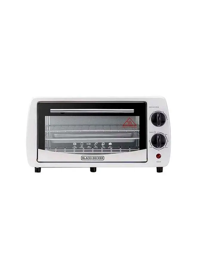 BLACK+DECKER Electric Oven Multifunction With Double Glass For Toasting/Baking/Broiling 9 L 800 W TRO9DG-B5 White