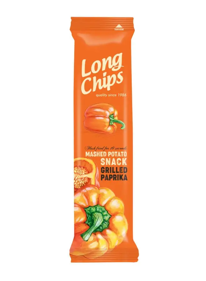 Long Chips Paprika Potato Snack 75grams