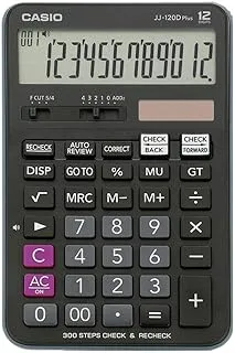 Casio jj 120dplus 300 steps check & correct desktop calculator