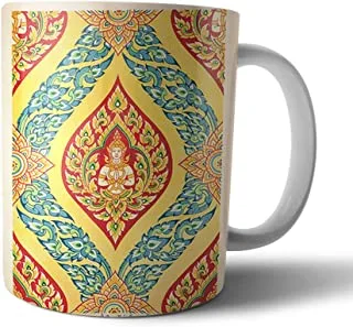 Rack Ceramic Printed Mug - 350 Ml - Mult color