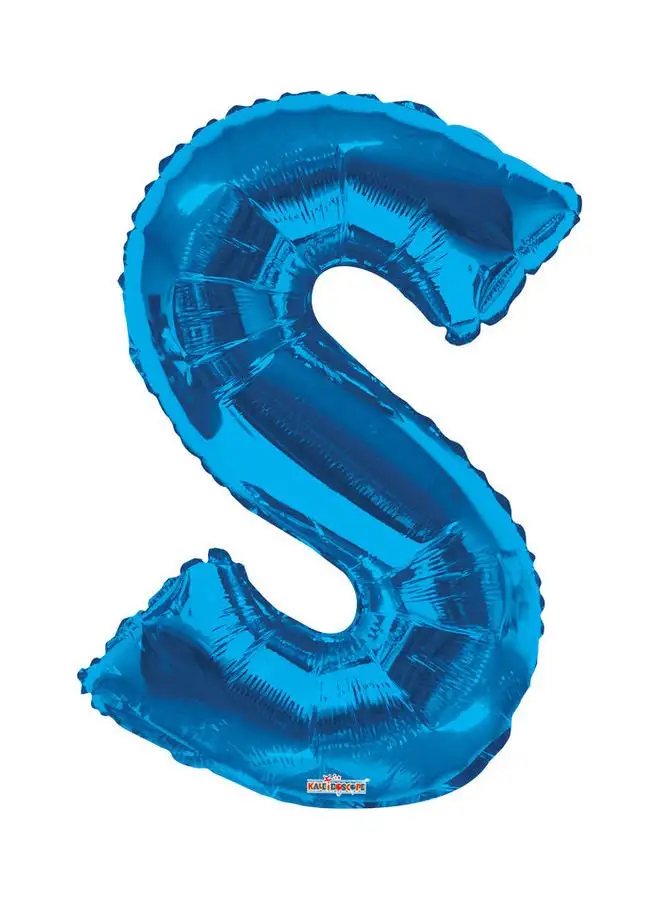 Kaleidoscope Letter S Royal Blue Shaped Balloon 34inch