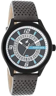 Fastrack Titan Watch for Men, Quartz Movement, Analog Display, Gray Leather Strap-95099WM01